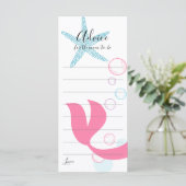 アドバイスカードMom-To-Be Mermaid Girl Baby Shower (スタンド正面)