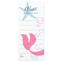 アドバイスカードMom-To-Be Mermaid Girl Baby Shower