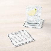 アドバイスコースターのパーティーコースターパーソナライズされた スクエアペーパーコースター (インサイチュ)