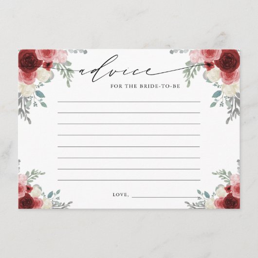 アドバイスザブライドザシャンパーニュフローラ エンクロージャーカード (正面)
