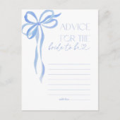 アドバイストゥザブライドブルーボウブライダルシャワーゲーム ポストカード (正面)