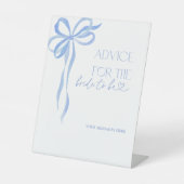 アドバイストゥザブライドブルーボウブライダルシャワーゲーム 台座サイン (正面)