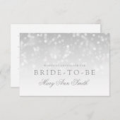 アドバイスブライダルシャワーシルバー《写真》ぼけ味スパークルライト 招待状 (正面/裏面)