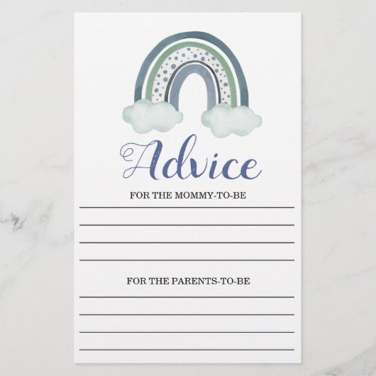 アドバイスブルー男の赤ちゃんシャワーゲーム (正面)