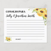 アドバイスママとパパバイリンガルベビーシャワーカード (裏面)