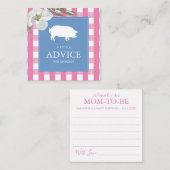 アドバイスママ女の子の赤ちゃんシャワー挿入ノートカード ノートカード (正面/裏面)