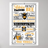 アドバイスミツバチキュート引用文 ポスター (正面)