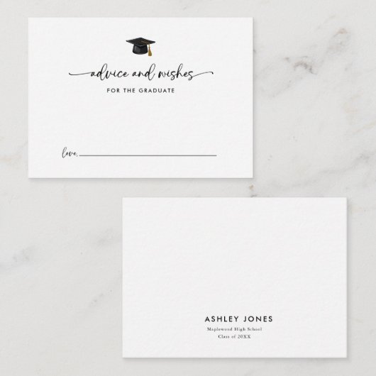 アドバイスモダンが卒業式を希望する エンクロージャーカード (正面/裏面)