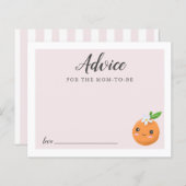 アドバイスモーミーピンク小さなかわいこちゃんシャワーカード (正面/裏面)