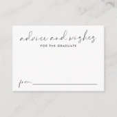 アドバイス及び卒業の希望 エンクロージャーカード (正面)