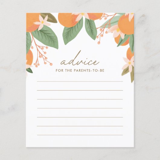 アドバイス柑橘類ベビーシャワーゲーム (正面)