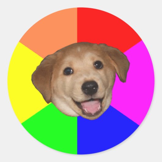 アドバイス犬 ラウンドシール (正面)