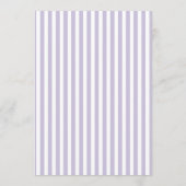 アドバイス用の花嫁ラベンダー薄紫ブライダルシャワー アドバイスカード (裏面)