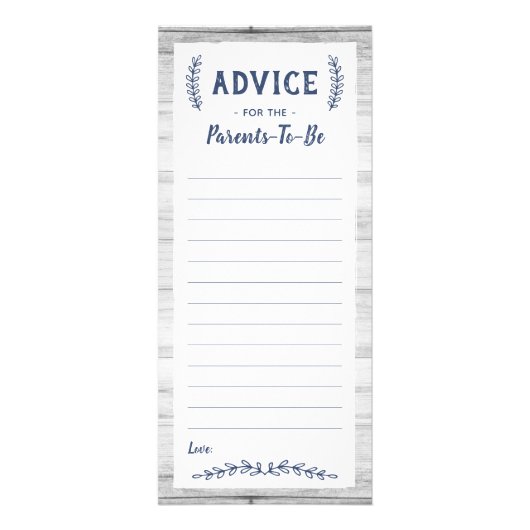 アドバイス用ベビーシャワー ラックカード (正面)