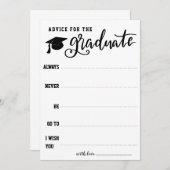 アドバイス | はっきりしたタイポグラフィ 招待状 (正面/裏面)