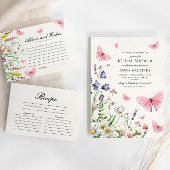 アドバイス&ウィズバタフライブライダルシャワー エンクロージャーカード