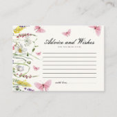 アドバイス&ウィズバタフライブライダルシャワー エンクロージャーカード (正面)