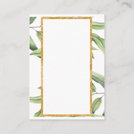 アドバイス&ウィズボタニカルブライダルシャワーパーティー エンクロージャーカード (裏面)