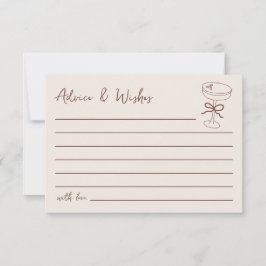 アドバイス&ウィッシュのために花嫁エスプレッソマルティーニ ノートカード