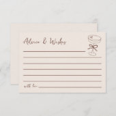 アドバイス&ウィッシュのために花嫁エスプレッソマルティーニ ノートカード (正面/裏面)