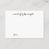 アドバイス&ウィッシュウェディングカード – 金ゴールドライトナイト アドバイスカード (裏面)