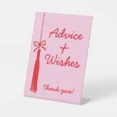 アドバイス&ウィッシュコケットボウタッセル卒業 台座サイン (正面)