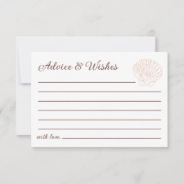 アドバイス&ウィッシュシーセル海ベビーシャワー ノートカード