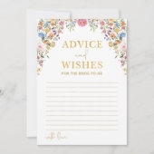 アドバイス&ウィッシュフローラブライダルシャワーゲームカード シーズンカード (正面)
