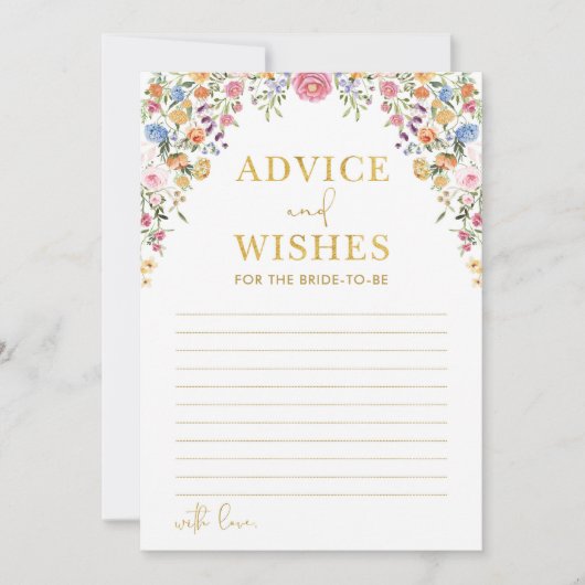 アドバイス&ウィッシュフローラブライダルシャワーゲームカード シーズンカード (正面)