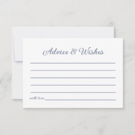 アドバイス&ウィッシュブルーフィッシュシーカップルシャワー ノートカード