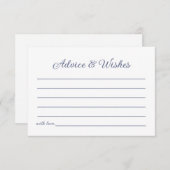 アドバイス&ウィッシュブルーフィッシュシーカップルシャワー ノートカード (正面/裏面)