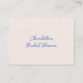 アドバイス&ウィッシュ手描き花ブライダルシャワー エンクロージャーカード (裏面)