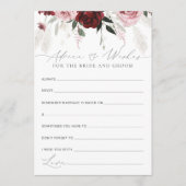 アドバイス&ウィッシュ新郎新婦ブライダルシャワー アドバイスカード (正面)