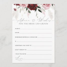 アドバイス&ウィッシュ新郎新婦ブライダルシャワー アドバイスカード