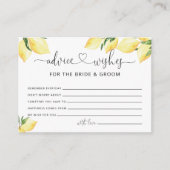 アドバイス&ウィッシュ新郎新婦ブライダルシャワー エンクロージャーカード (正面)