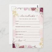 アドバイス&ウィッシュ新郎新婦ブライダルシャワー ポストカード (正面/裏面)