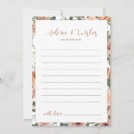 アドバイス&ウィッシュ赤面フローラ秋ブライダルシャワー 招待状