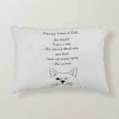 アドバイス：ウィンキング・キャット・おもしろい・アニマル・ユーモア アクセントクッション (正面)