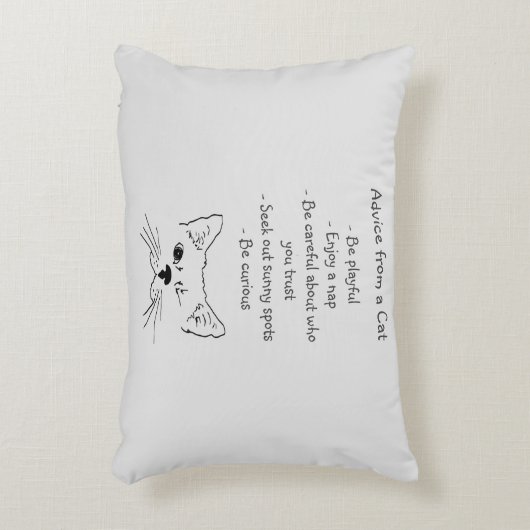 アドバイス：ウィンキング・キャット・おもしろい・アニマル・ユーモア アクセントクッション (正面(垂直))