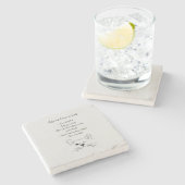 アドバイス：ウィンキング・キャット・おもしろい・アニマル・ユーモア ストーンコースター (横)