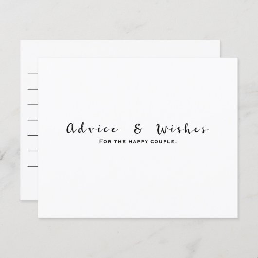 アドバイス&ウィーズモダンの結婚婚約シャワー (正面/裏面)