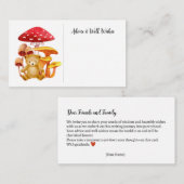 アドバイス&ウェルウィッシュ秋のテディベア赤ちゃんシャワー エンクロージャーカード (正面/裏面)