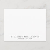 アドバイスfor the花嫁ひまわりブライダルシャワー エンクロージャーカード (裏面)