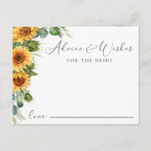 アドバイスfor the花嫁ひまわりブライダルシャワー エンクロージャーカード (正面)