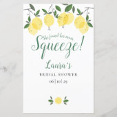 アドバイスfor the Bride Lemonsブライダルシャワーカード (裏面)