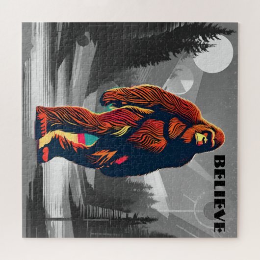 アドバ信じントのためのミステリーBigfoot引用文で ジグソーパズル (横)