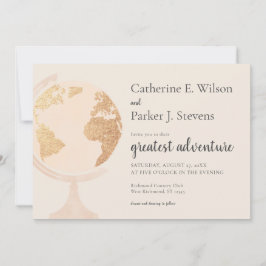 アドバ素晴らしントワールドグローブトラベル金ゴールド結婚ズ 招待状