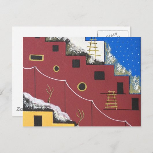 アドビユニークサウスウエストデザートフォークアート ポストカード (正面/裏面)