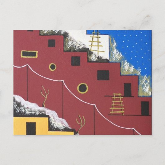 アドビユニークサウスウエストデザートフォークアート ポストカード (正面)