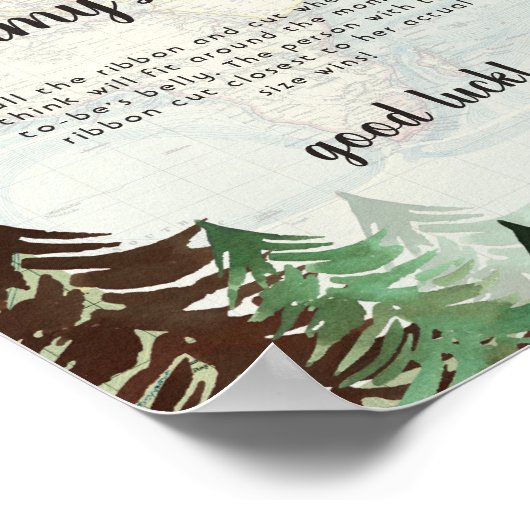 アドベンシ素晴らしーンヴィンテージマップ赤ちゃんシャワーゲーム ポスター (角)